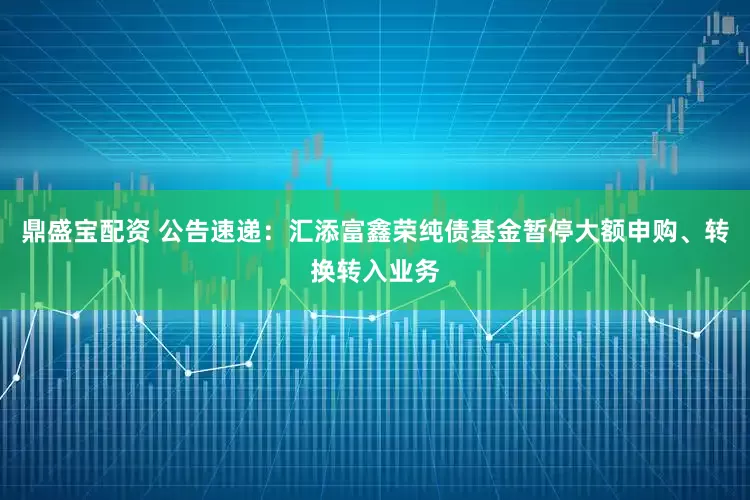 鼎盛宝配资 公告速递：汇添富鑫荣纯债基金暂停大额申购、转换转入业务
